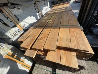 Ca. 50x Douglas vlonderplanken, 25x140mm, lengte 300cm